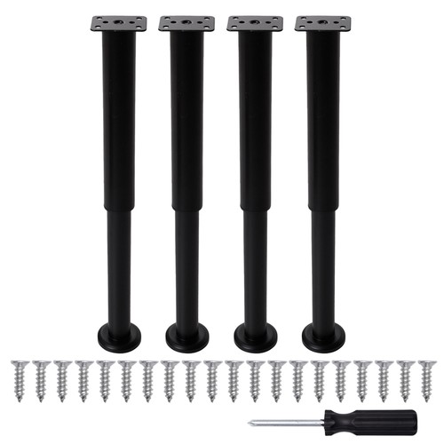 4pcs black metal furniture - black,
