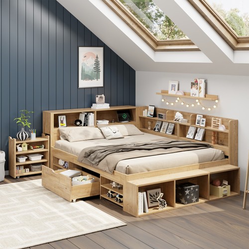 Kids storage double bed - storage,